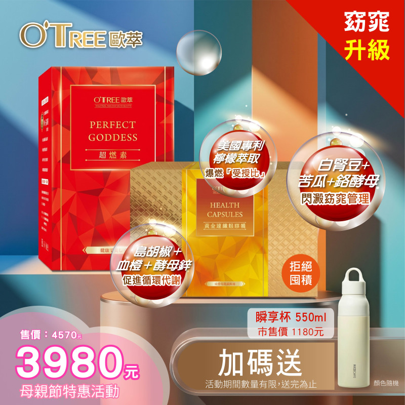 S美人窈窕管理 母親節特惠組合-超燃素+黃金速纖燃膠囊